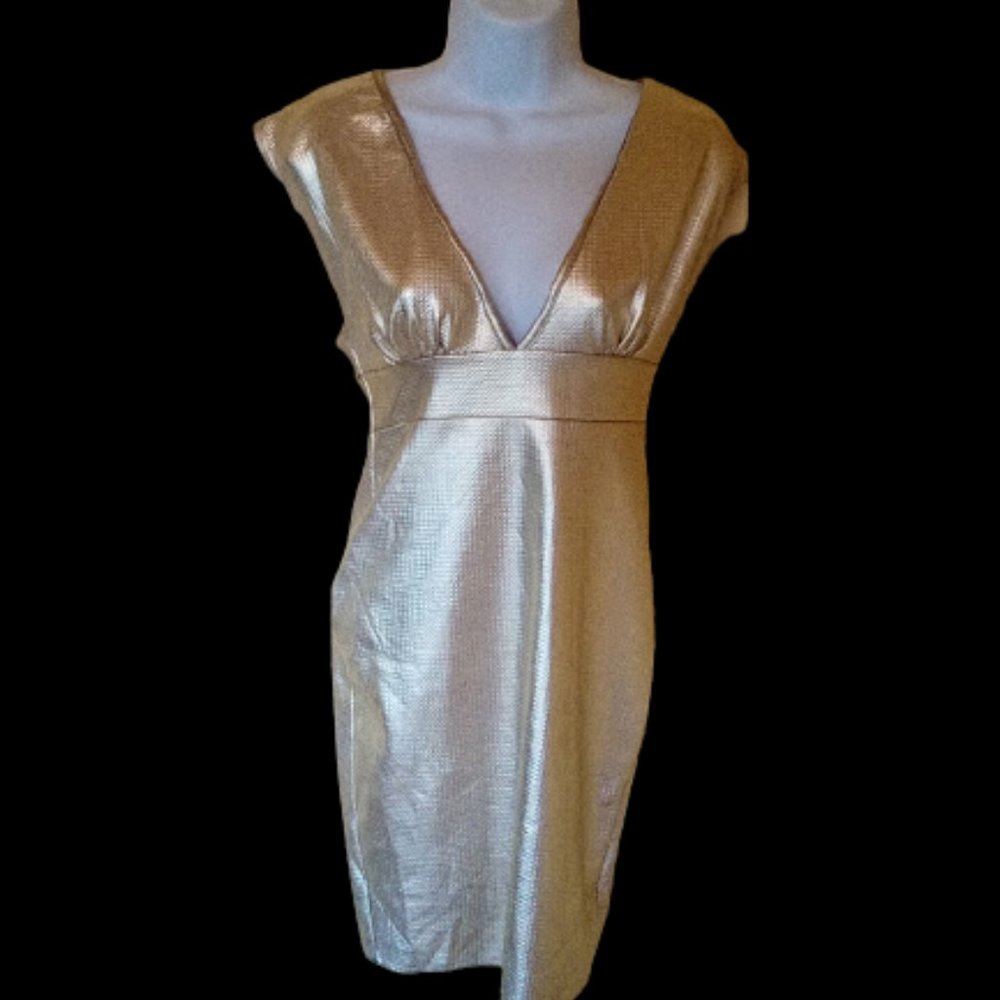 Gold Stretch Min Dress Fits Small